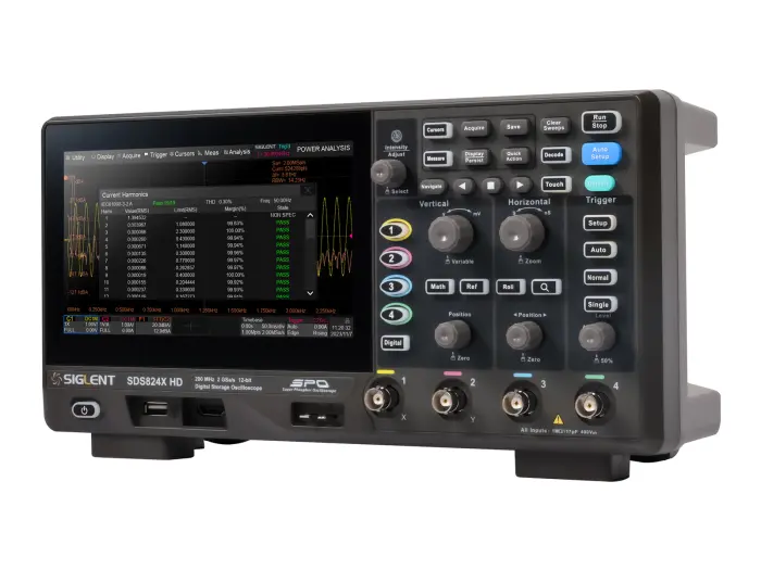 Oscilloskop 200MHz 2-kan 12-bit Siglent SDS822X HD @ electrokit (6 av 11)