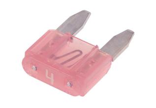 Blade fuse 4A 32VDC - MINI ATM pink @ electrokit