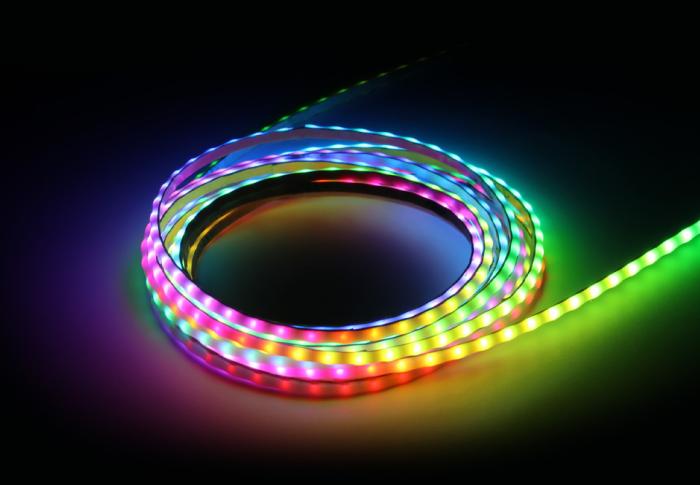 RGB LED-strip 1m WS2812B 160LED/m 12W/m 5V @ electrokit (10 of 10)