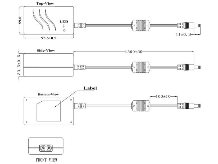 Batterieliminator 9V 3000mA stab switchat (restparti) @ electrokit (2 av 2)