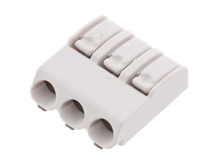 Fjäderplint SMD 3-pol 4mm AWG24-18 WAGO 2060-453 @ electrokit (1 av 3)