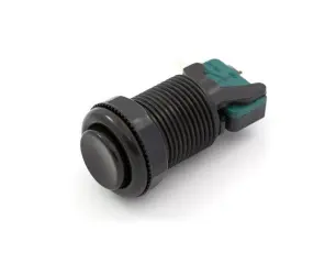 Push button arcade ø35mm black @ electrokit