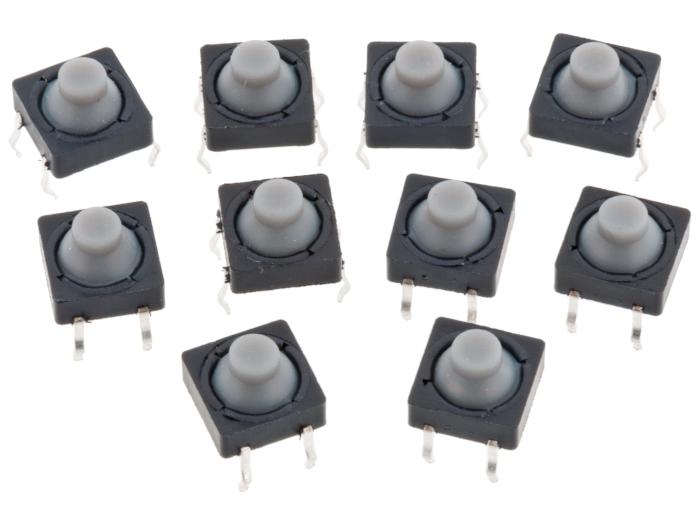 Taktila omkopplare PCB 8x8x5mm mjuk 10-pack @ electrokit (1 av 3)