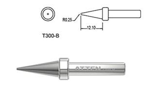 Soldering tip T300-3C conical 2mm @ electrokit