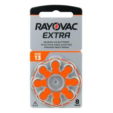 Hearing aid batteries 13 Orange Rayovac Extra 8-pack @ electrokit