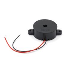 Aktiv piezosummer 95dB 2.7kHz 3-24V &oslash;42mm kabel @ electrokit