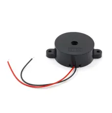 Active piezo buzzer 95dB 2.7kHz 3-24VDC &oslash;42mm cable @ electrokit