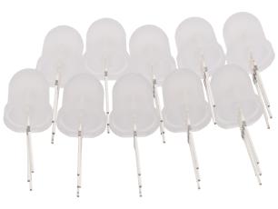 LED RGB 8mm adresserbar WS2811 diffus - 10-pack @ electrokit