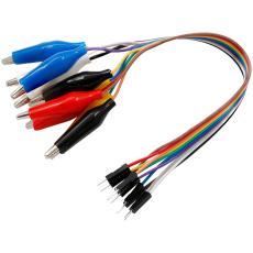 Test leads aligator clips to dupont male 10pcs @ electrokit