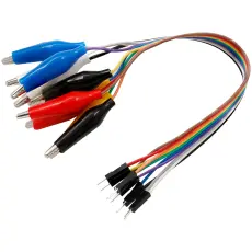 Test leads aligator clips to dupont male 10pcs @ electrokit