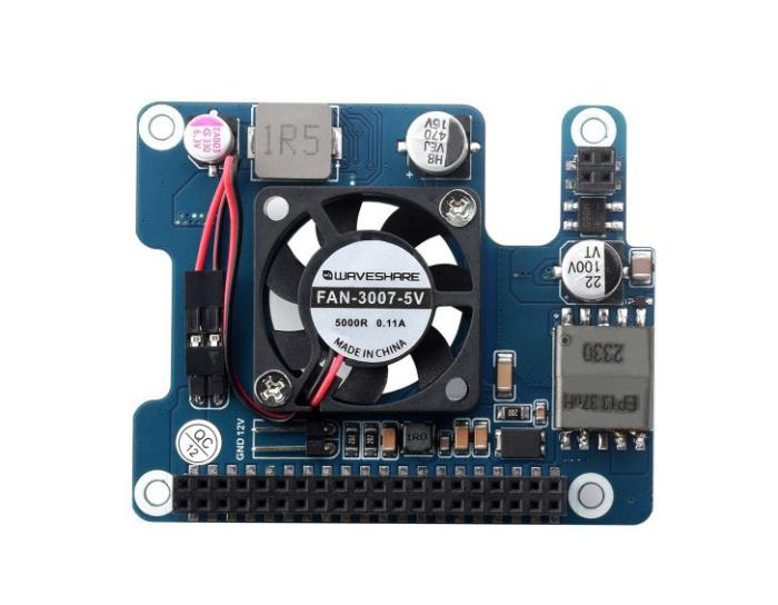 PoE-strömförsörjningskort för Raspberry Pi 5 - 5V 4.5A med kylning @ electrokit (5 av 9)
