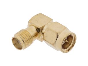 Adapter SMA hane till SMA hona vinklad @ electrokit