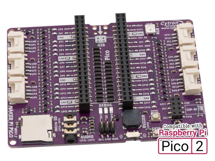 Maker Pi Pico - Experimentkort för Pico 1/2 @ electrokit (1 av 8)