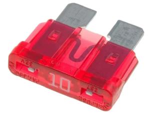 Flatsäkring 10A 32VDC - MIDI ATO ATC röd @ electrokit