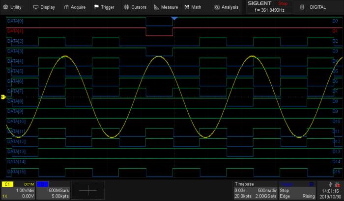 16-ch logic analyzer SDS2000HD-16LA @ electrokit (1 av 1)