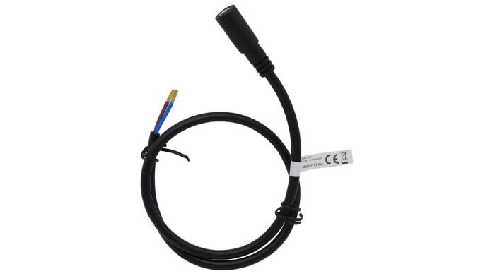 DC cable 2.1/5.5mm female to open end 0.5m black @ electrokit (1 of 1)