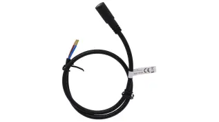 DC-kabel 2.1/5.5mm hona till open end 0.5m svart @ electrokit