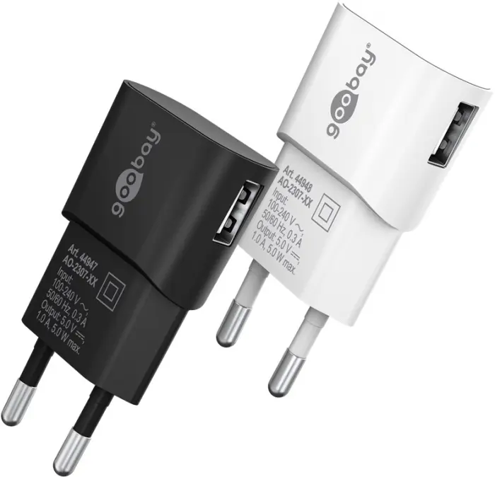 1-port USB-laddare 5W 1A vit @ electrokit (2 av 3)