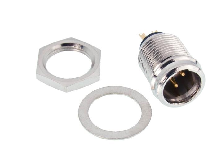 Mini XLR 3-p male chassis @ electrokit (1 of 2)