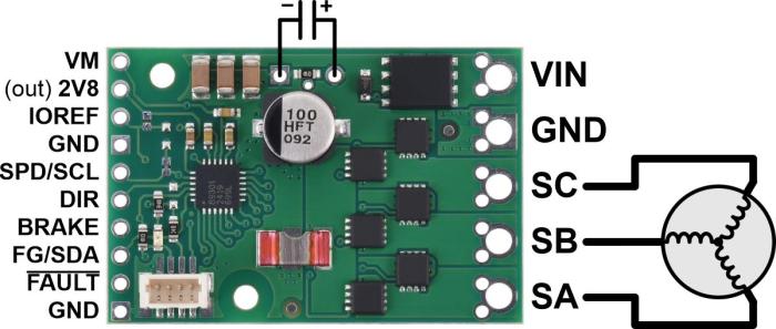 Motordrivare för BLDC 50V 11A A89301 @ electrokit (6 av 8)