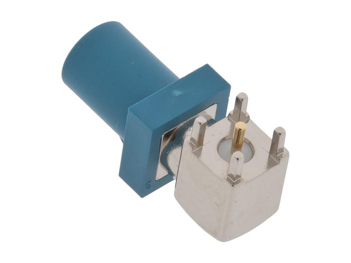 FAKRA kod-Z SMB jack PCB blågrön @ electrokit (2 av 2)