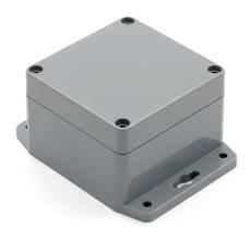 Enclosure 82x80x55mm IP65 with flange grey ABS @ electrokit
