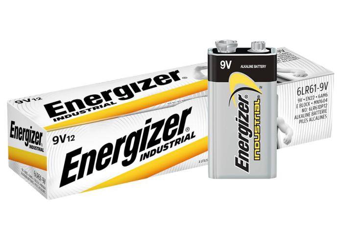 9V 6LR61 alkaliska batterier Energizer 12-pack @ electrokit (1 av 2)