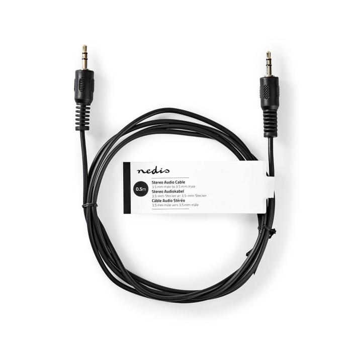 Audiokabel 3.5mm hane/hane 0.5m stereo @ electrokit (2 av 2)