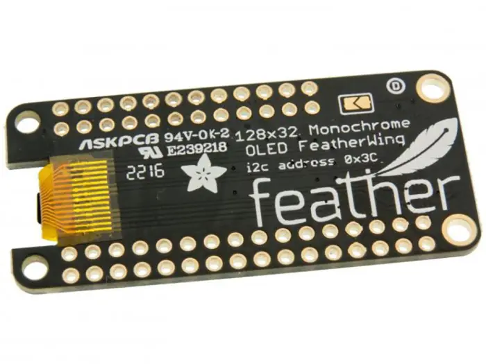 FeatherWing OLED - 128x32px @ electrokit (2 av 3)