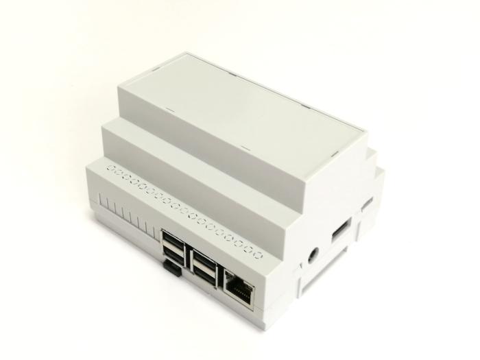 Inbyggnadslåda för Raspberry Pi 4 - DIN-skena @ electrokit (1 av 10)