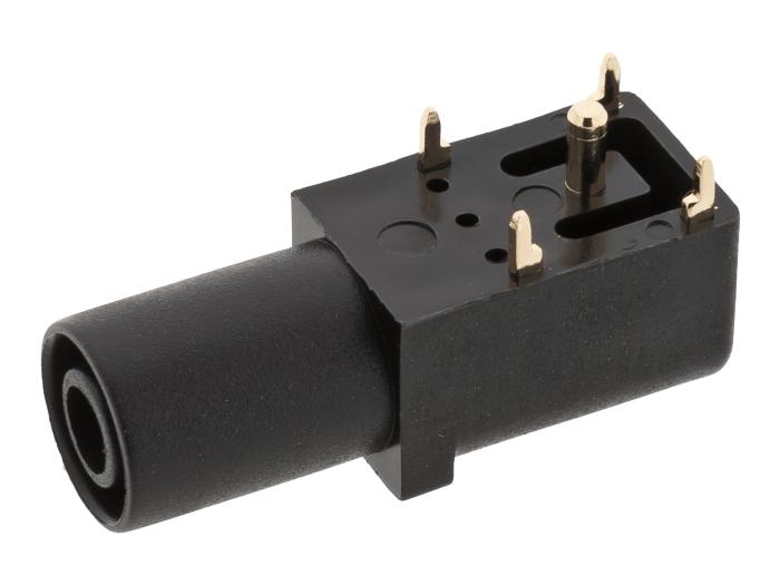 Banan jack säkerhetstyp 4mm PCB svart @ electrokit (2 av 2)