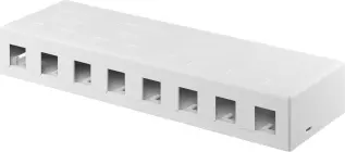 V&auml;ggbox f&ouml;r 8x Keystone modul @ electrokit