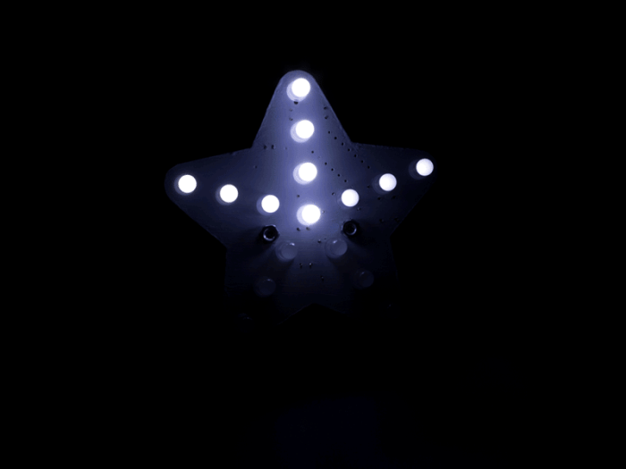 Blinkande vit LED-stjärna med effekter @ electrokit (2 av 5)