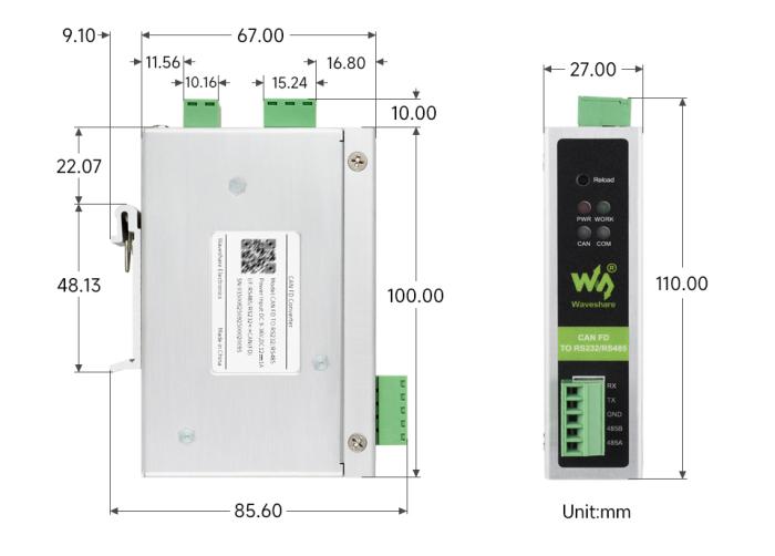 CAN-Bus FD till RS232 / RS485 protokollomvandlare @ electrokit (8 av 8)