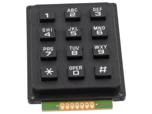 Knappsats 12-knappar 3x4 matris @ electrokit