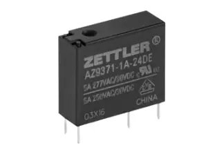 Relä AZ9371T 5V 1-pol slutande 10A @ electrokit
