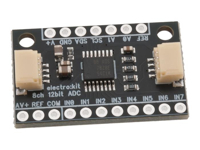 AD-omvandlare 8-kan 12-bit ADS7828 QWIIC @ electrokit (2 av 3)