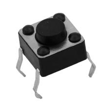 Taktil omkopplare PCB 6x6x4.3mm svart @ electrokit