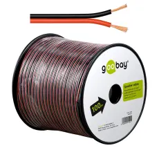 Kabel 2x2.5mm² CCA röd/svart 100m @ electrokit