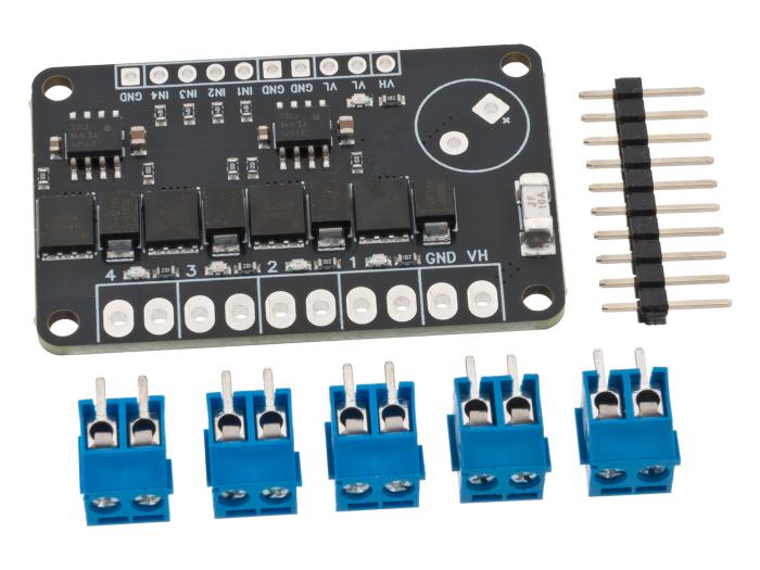 MOSFET Drivkort 4-kan 50V 10A @ electrokit (1 av 8)