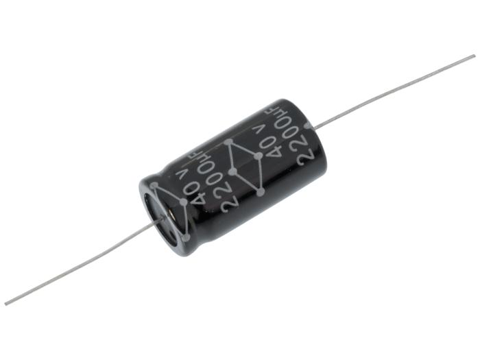 El.lyt 2200uF 40V ø18x36mm axiell @ electrokit (1 av 1)