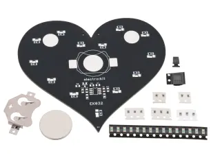 Pulserande hj&auml;rta 13LED - Byggsats SMD @ electrokit