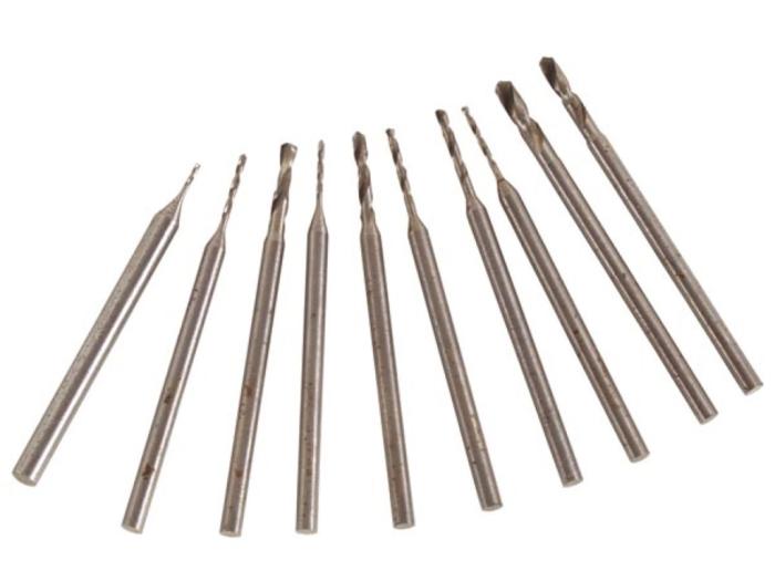 Hårdmetallborr för PCB 10 st 0.6-2.3mm @ electrokit (1 av 1)
