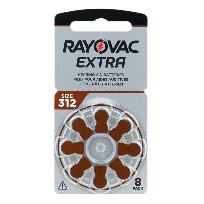 Hörapparatsbatterier 312 Brun Rayovac Extra 8-pack @ electrokit (1 av 2)