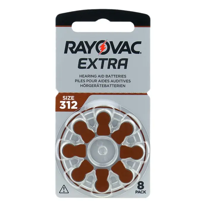 Hörapparatsbatterier 312 Brun Rayovac Extra 8-pack @ electrokit (1 av 2)