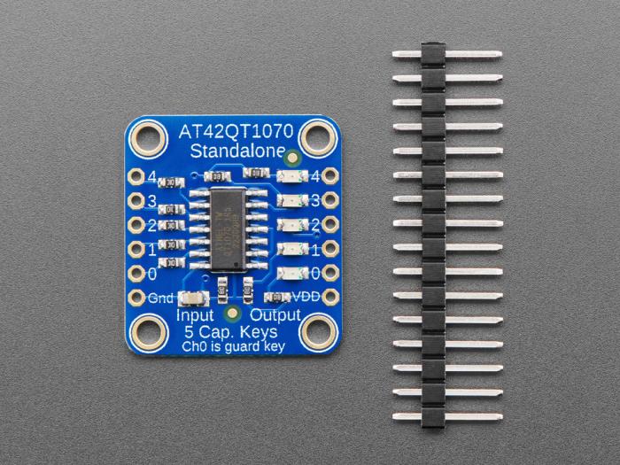 AT42QT1070 Touch controller 5-channels @ electrokit (3 of 5)