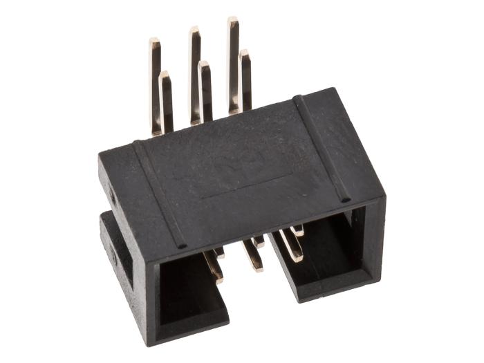 IDC hane PCB 6-pol vinklad 2.54mm @ electrokit (1 av 1)