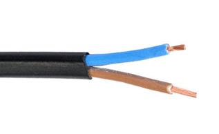 Kabel SKX 2x0.75mm2 300V svart @ electrokit