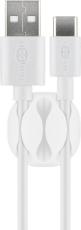 Självhäftande kabelhållare 3x vit 4-pack @ electrokit