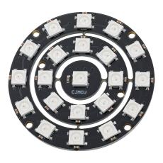 Addressable RGB LED rings with 21 LEDs &oslash;58mm - WS2812 @ electrokit